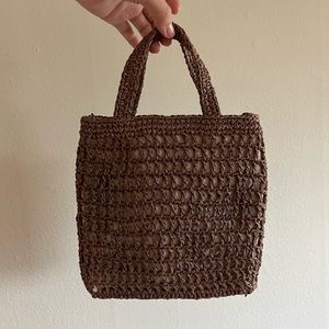 Small, straw purse by Madewell